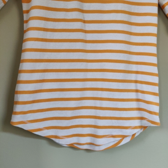 Banana Republic Yellow and White Striped Tee Small - Picture 7 of 10